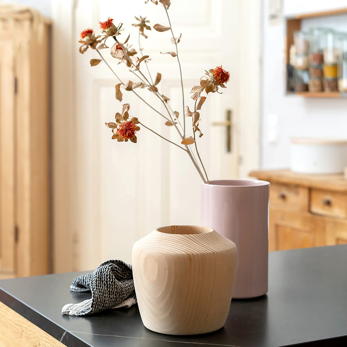 Rosa Weinkühler / Vase – Studio Gaze