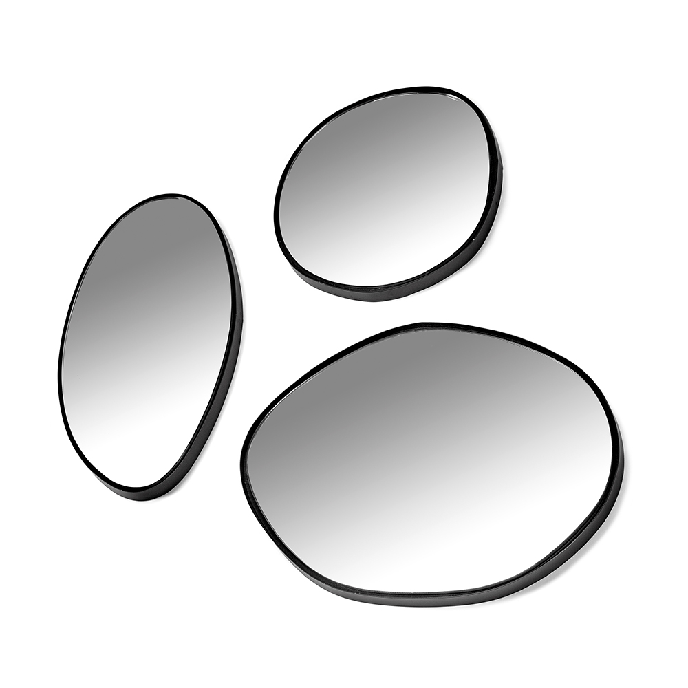 großer Spiegel MARIE – schwarz organische Form – Bild 4